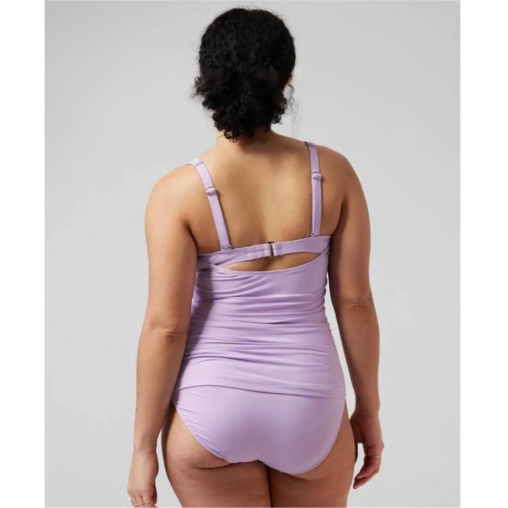 Athleta Square Neck Bra Cup Tankini Top | Elfin Purple #531213